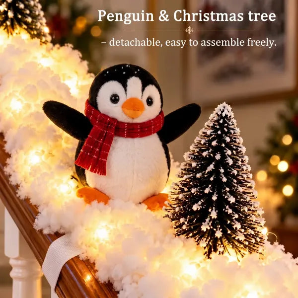 Tailorapaw® Playful Penguin Snowy Stair Railing Decor upsell