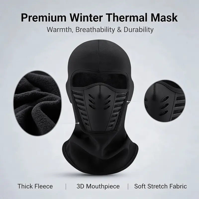 Tailorapaw® Unisex Fleece Full Face Balaclava Ski Mask - Windproof, Anti-Haze, Soft Sports & Outdoor Hat