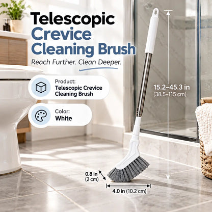 Tailorapaw® Telescopic Crevice Cleaning Brush – Long Handle Gap Cleaner for Bathroom, Toilet, Floors & Windows