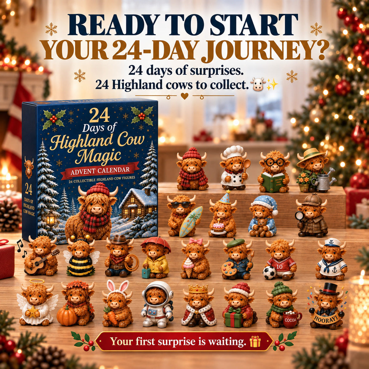 Tailorapaw® 24 Days of Highland Cow Advent Calendar upsell