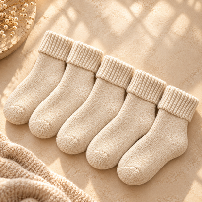 Tailorapaw® Fleece Lined Ribbed Crew Socks, Cozy Warm