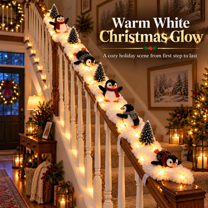 Tailorapaw® Playful Penguin Snowy Stair Railing Decor upsell