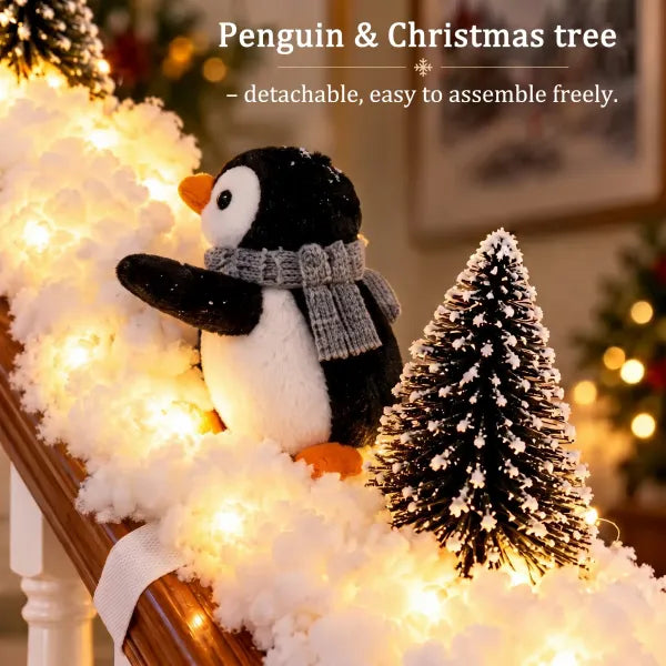 Tailorapaw® Playful Penguin Snowy Stair Railing Decor upsell