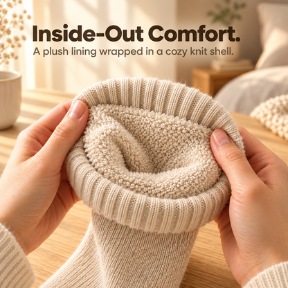 Tailorapaw® Fleece Lined Ribbed Crew Socks, Cozy Warm