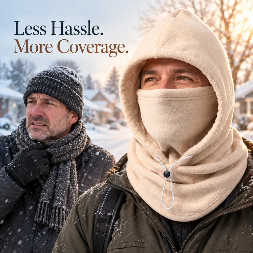 Tailorapaw® 3-in-1 Winter Fleece Balaclava Hood 🧣❄️ Warm Face, Ear & Neck Cover