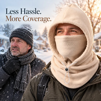 Tailorapaw® 3-in-1 Winter Fleece Balaclava Hood 🧣❄️ Warm Face, Ear & Neck Cover