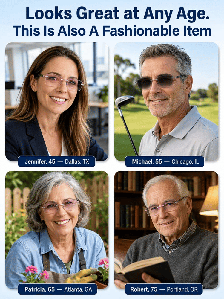 Tailorapaw® Smart Zoom Diamond-Cut Reading Glasses