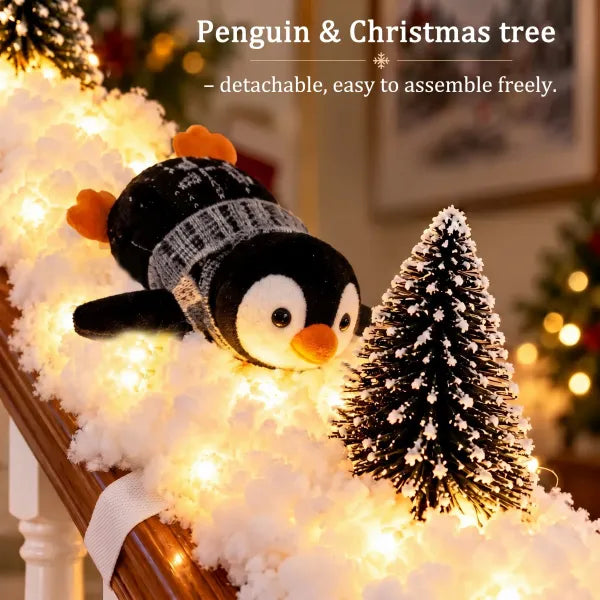 Tailorapaw® Playful Penguin Snowy Stair Railing Decor upsell