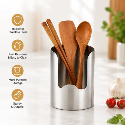 Tailorapaw® Thickened Stainless Steel Utensil Organizer, Rust Resistant Easy to Clean