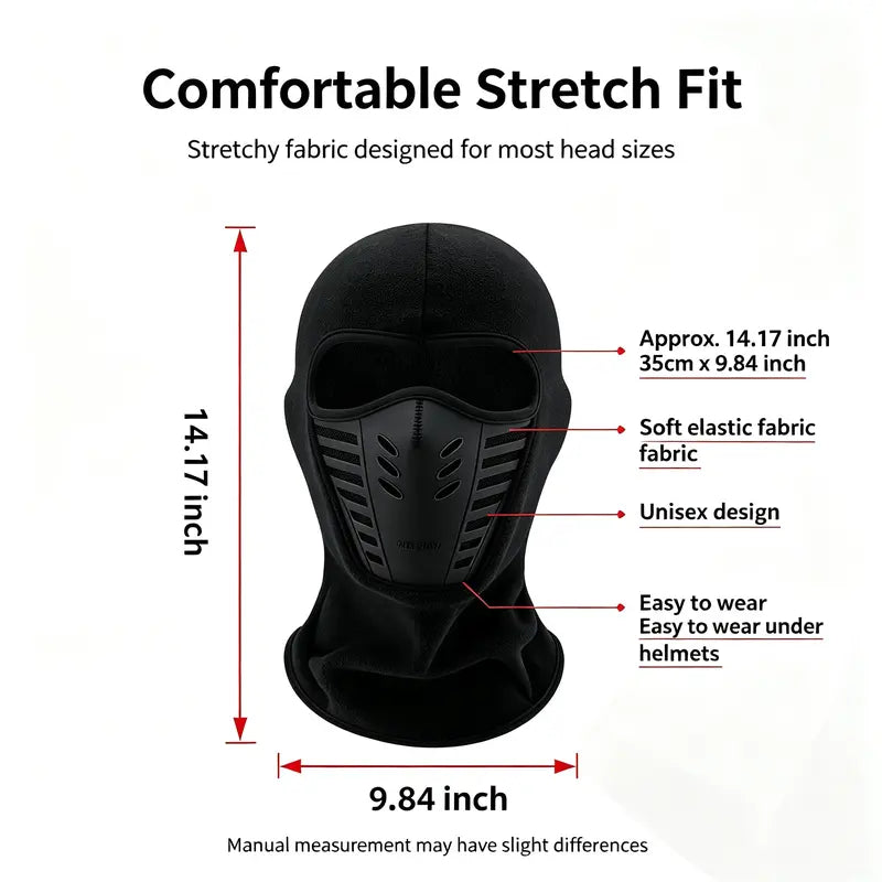 Tailorapaw® Unisex Fleece Full Face Balaclava Ski Mask - Windproof, Anti-Haze, Soft Sports & Outdoor Hat