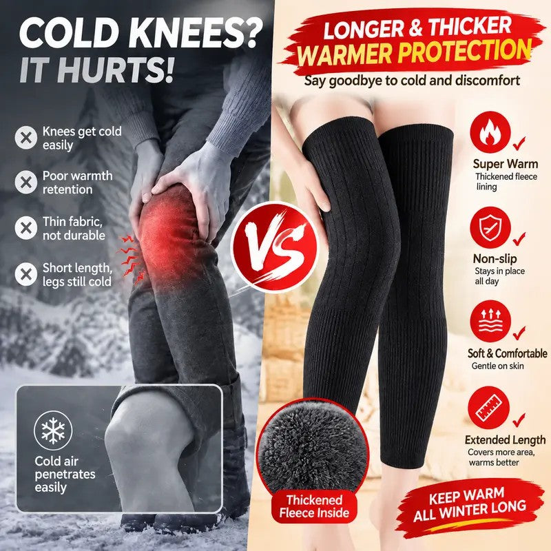 Tailorapaw® Long Knee Pads for Men and Women, One Size with Thick Wool Lining 🦵