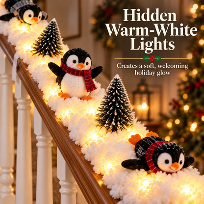 Tailorapaw® Playful Penguin Snowy Stair Railing Decor upsell