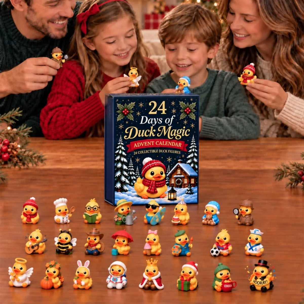 Tailorapaw® Christmas 24 Days of Duck Magic Collectible Figures - Duck Magic Advent Calendar