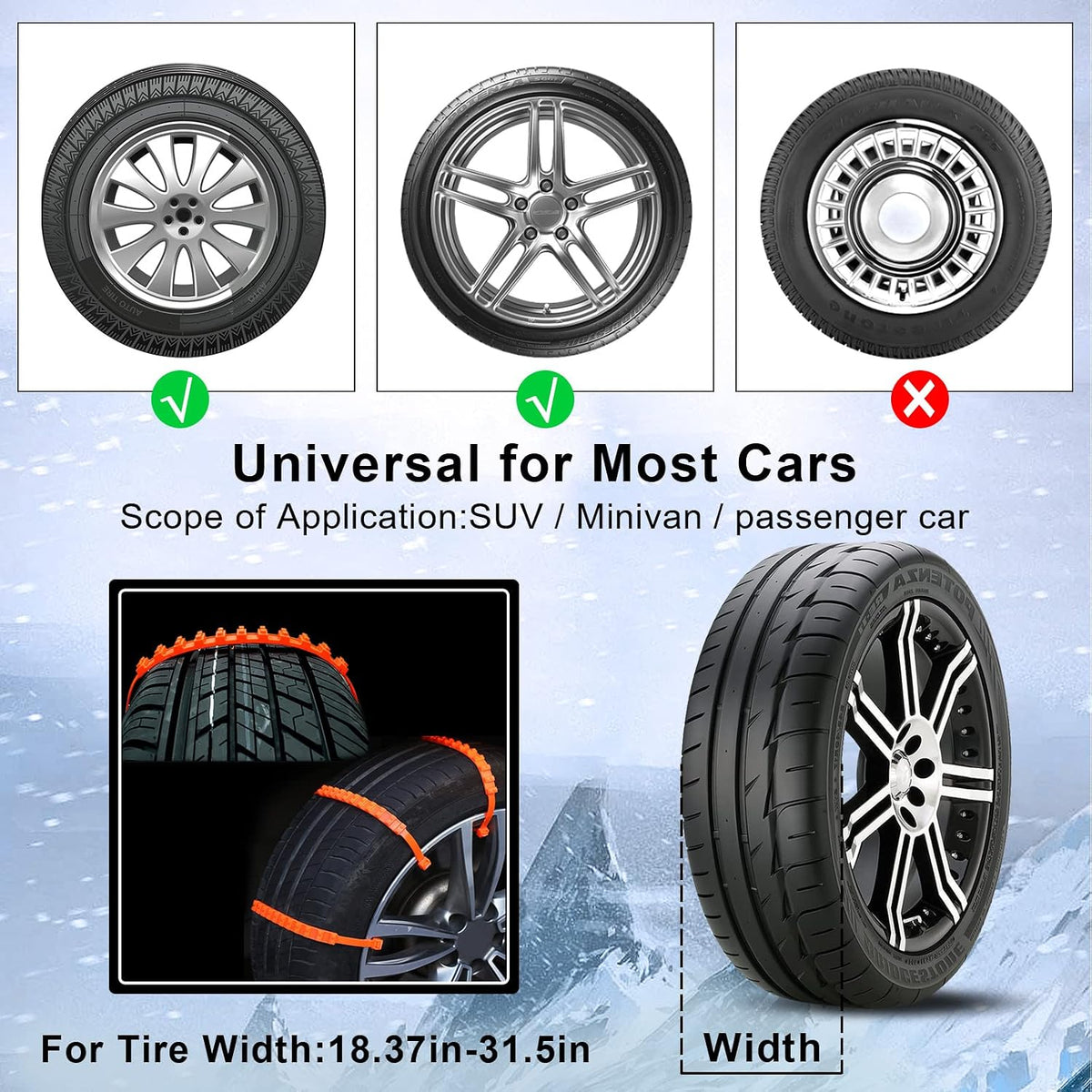 Tailorapaw® 10 Pcs Winter Car Snow Chains Universal Anti-Skid Tire Chain ❄️ upsell