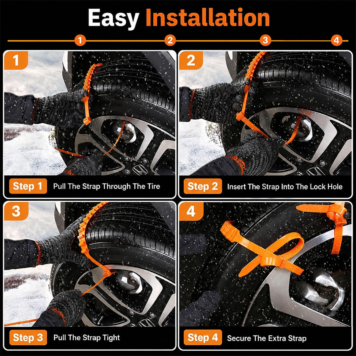 Tailorapaw® 10 Pcs Winter Car Snow Chains Universal Anti-Skid Tire Chain ❄️ upsell