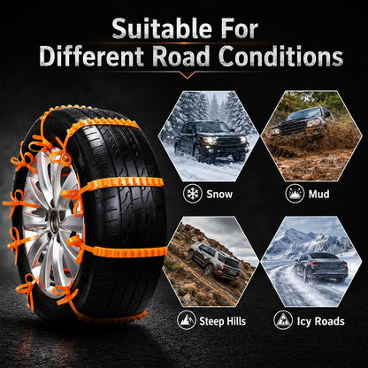 Tailorapaw® 10 Pcs Winter Car Snow Chains Universal Anti-Skid Tire Chain ❄️ upsell
