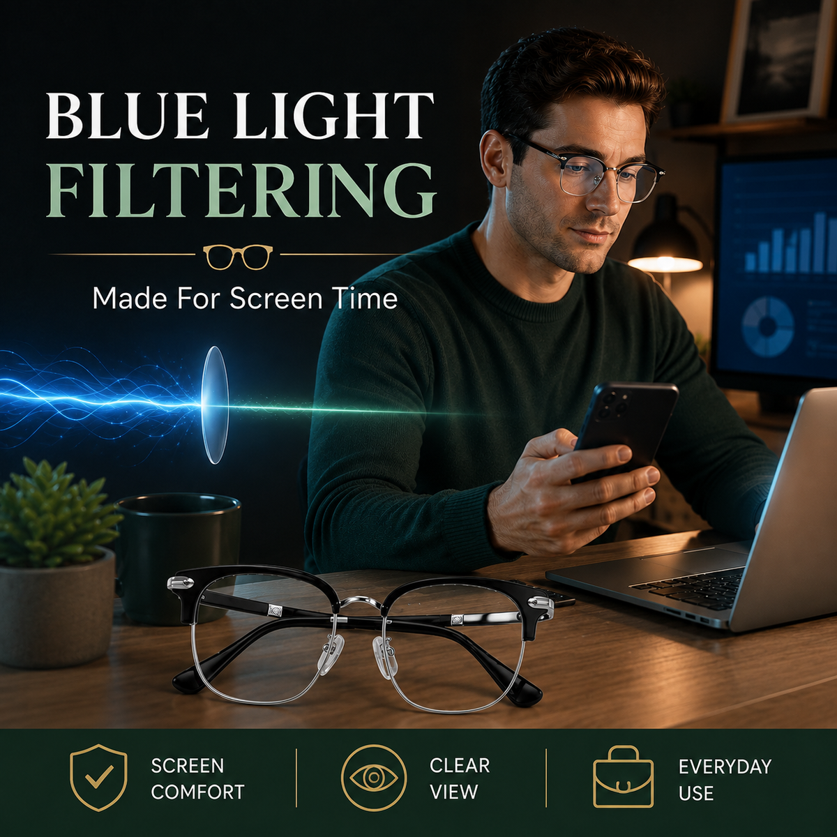 Tailorapaw® Ultra Light Anti Blue Presbyopic Glasses
