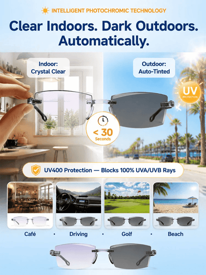Tailorapaw® Smart Zoom Diamond-Cut Reading Glasses