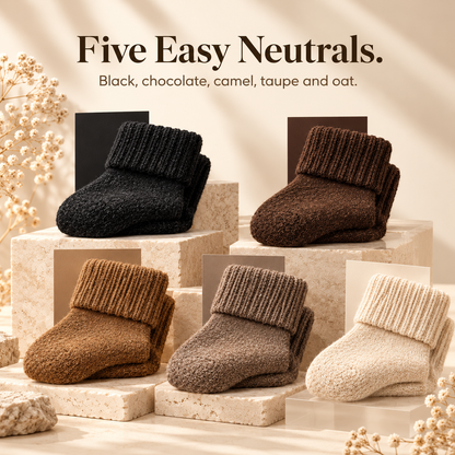 Tailorapaw® Fleece Lined Ribbed Crew Socks, Cozy Warm