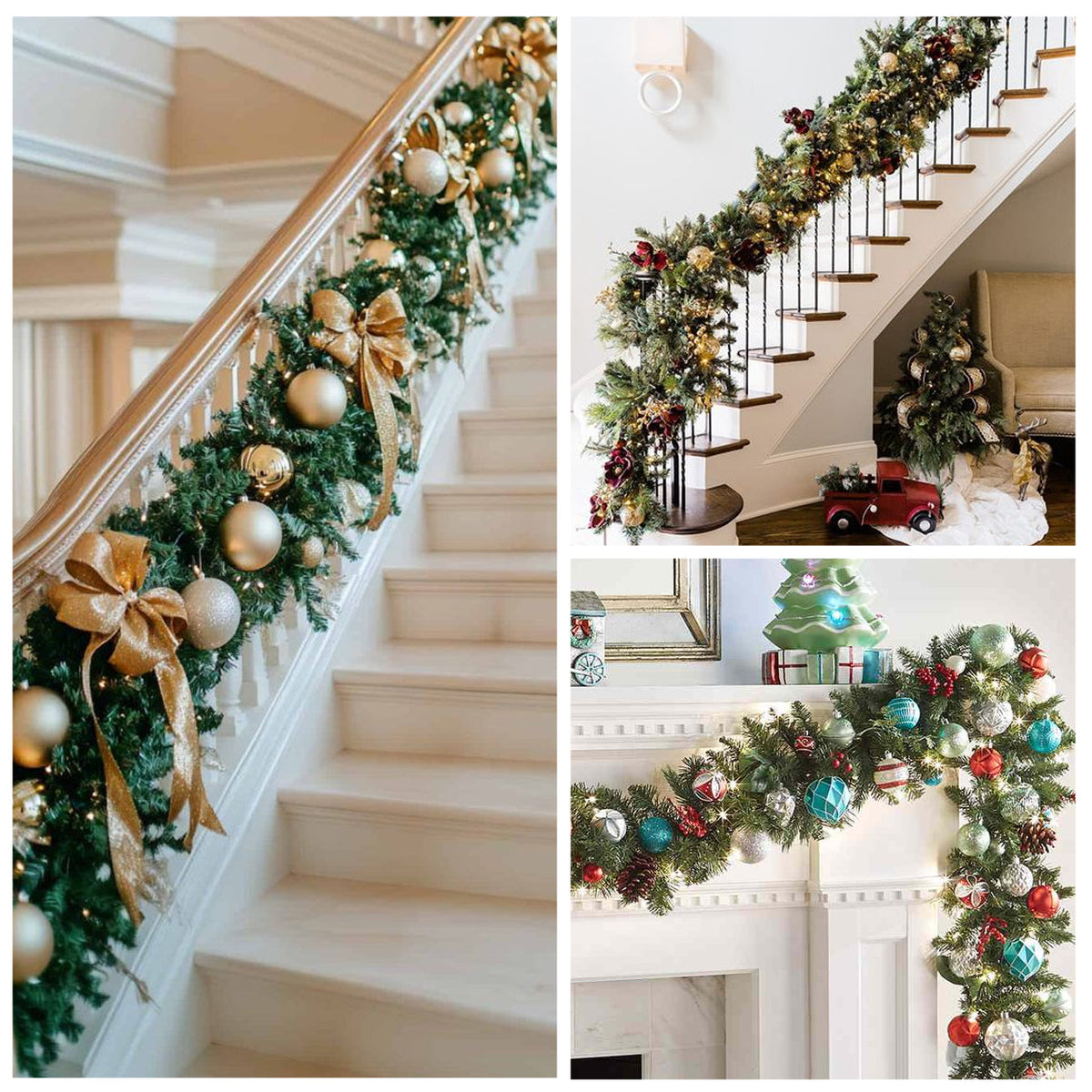 Tailorapaw® Artificial Cedar Garland 🇺🇸 Green Pine Garland – Perfect for Indoor & Outdoor Christmas Decorations