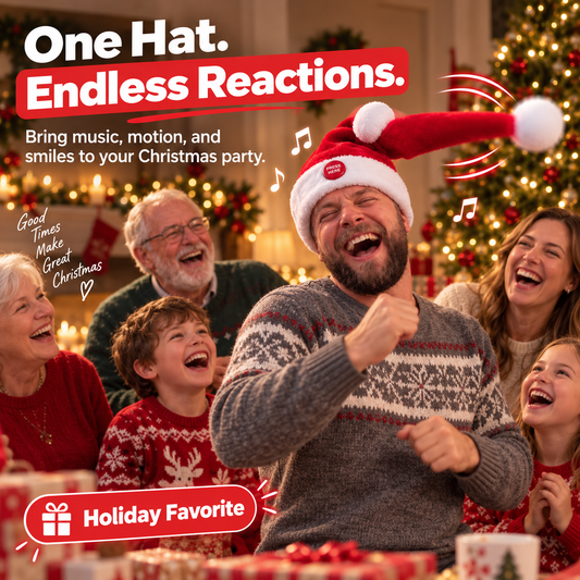 Tailorapaw® 🎅 Singing & Dancing Santa Hat – The Christmas Hat That Steals the Party