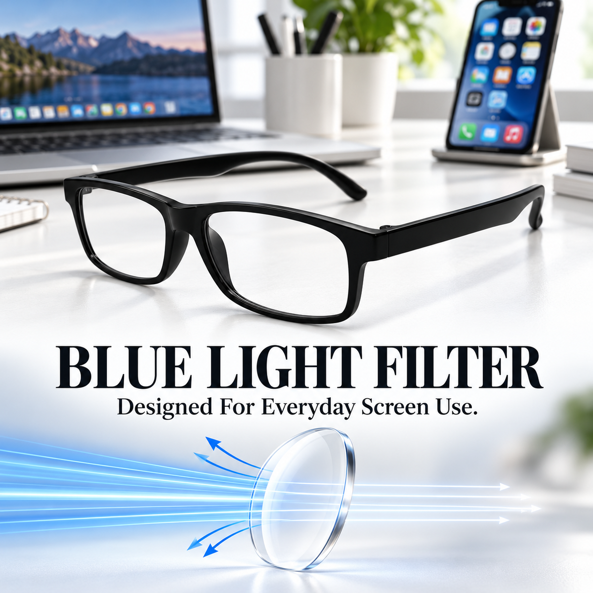 Tailorapaw® Clear Vision Blue Light Reading Glasses