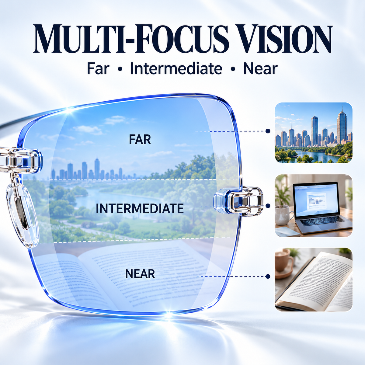 Tailorapaw® Smart Focus Blue Light Reading Glasses