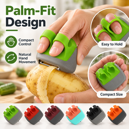Tailorapaw®  Palm Vegetable Peeler Set – Soft Grip Handheld Fruit & Veggie Peeler