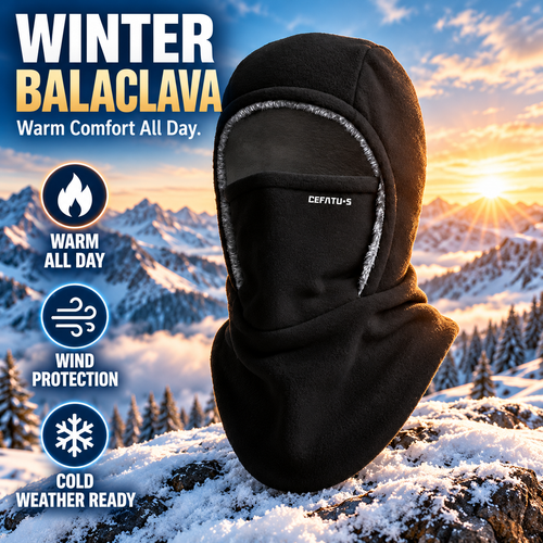 Tailorapaw® ThermaFleece Balaclava – Windproof 3-in-1 Winter Hat, Mask & Neck Warmer