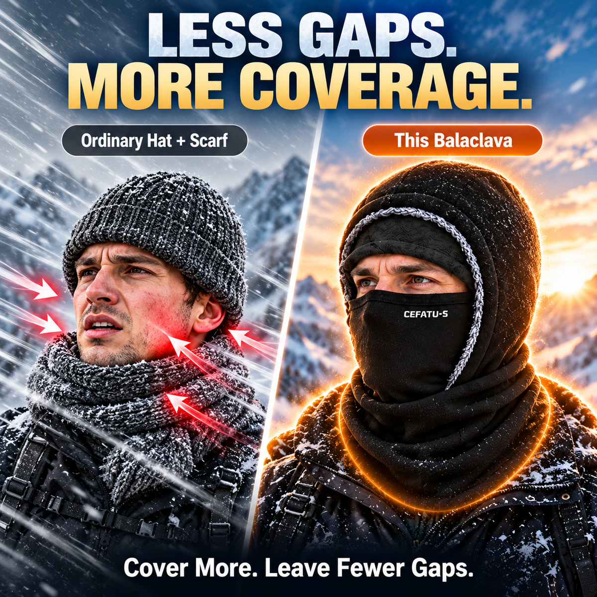 Tailorapaw® ThermaFleece Balaclava – Windproof 3-in-1 Winter Hat, Mask & Neck Warmer