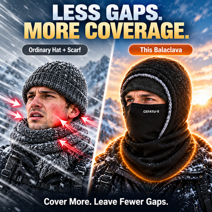 Tailorapaw® ThermaFleece Balaclava – Windproof 3-in-1 Winter Hat, Mask & Neck Warmer