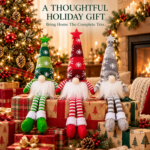 Tailorapaw® Light-Up Christmas Gnome Doll – Cute Holiday Home Decoration