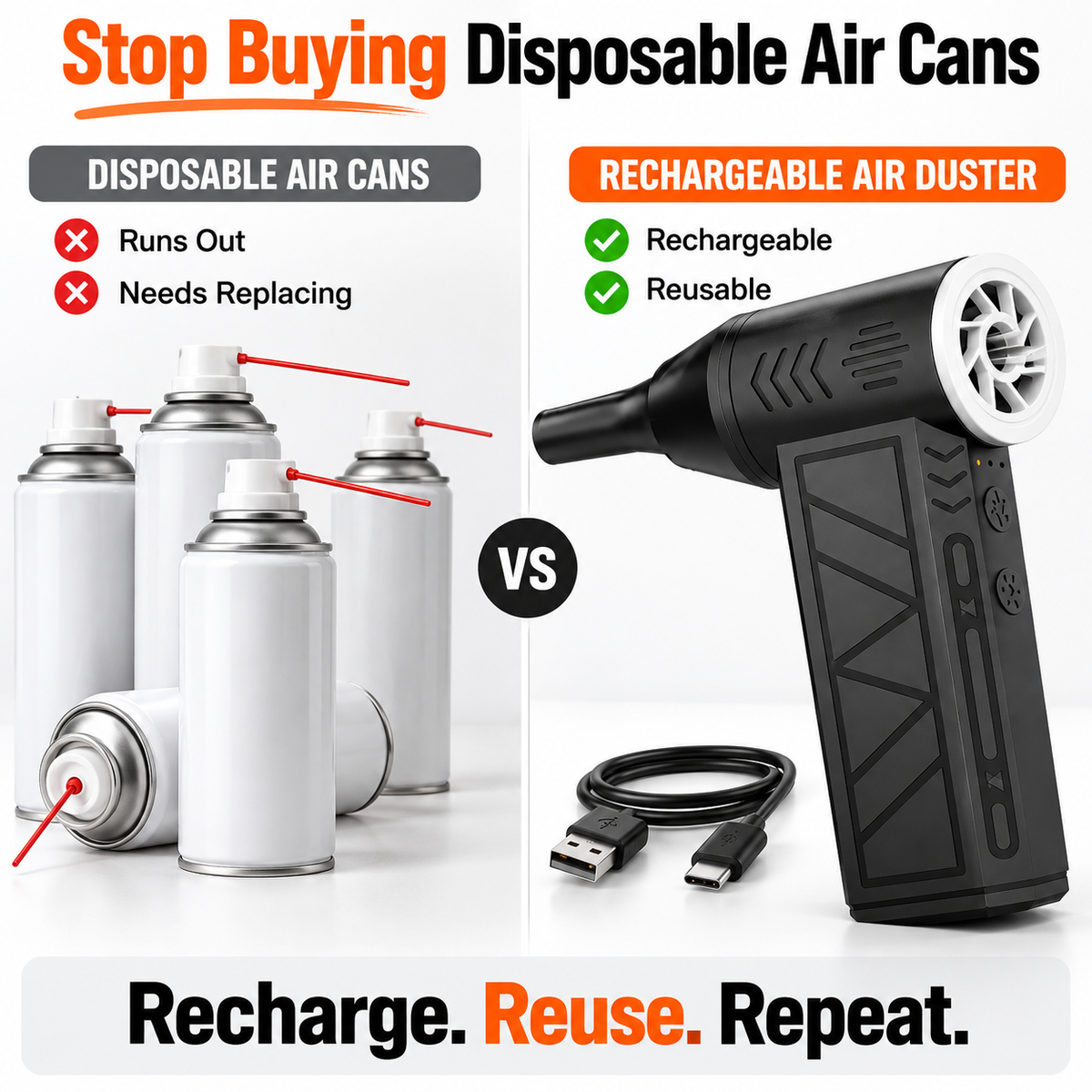 Tailorapaw® 2-In-1 Electric Air Duster & Vacuum Cleaner