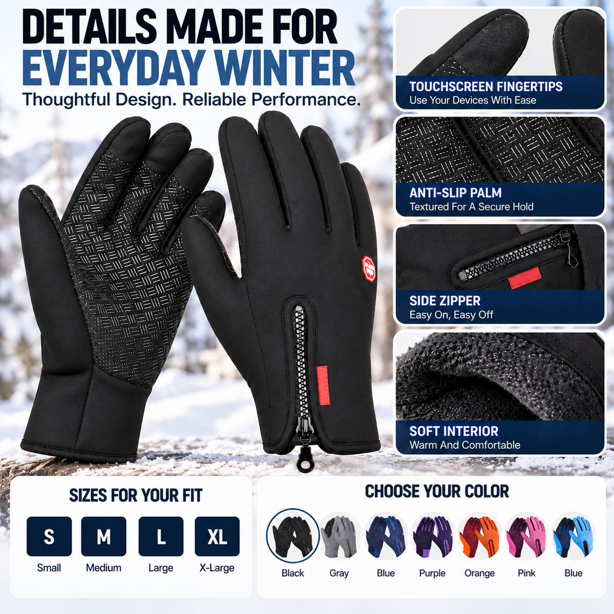 Tailorapaw® Waterproof Touchscreen Gloves for Outdoor Working