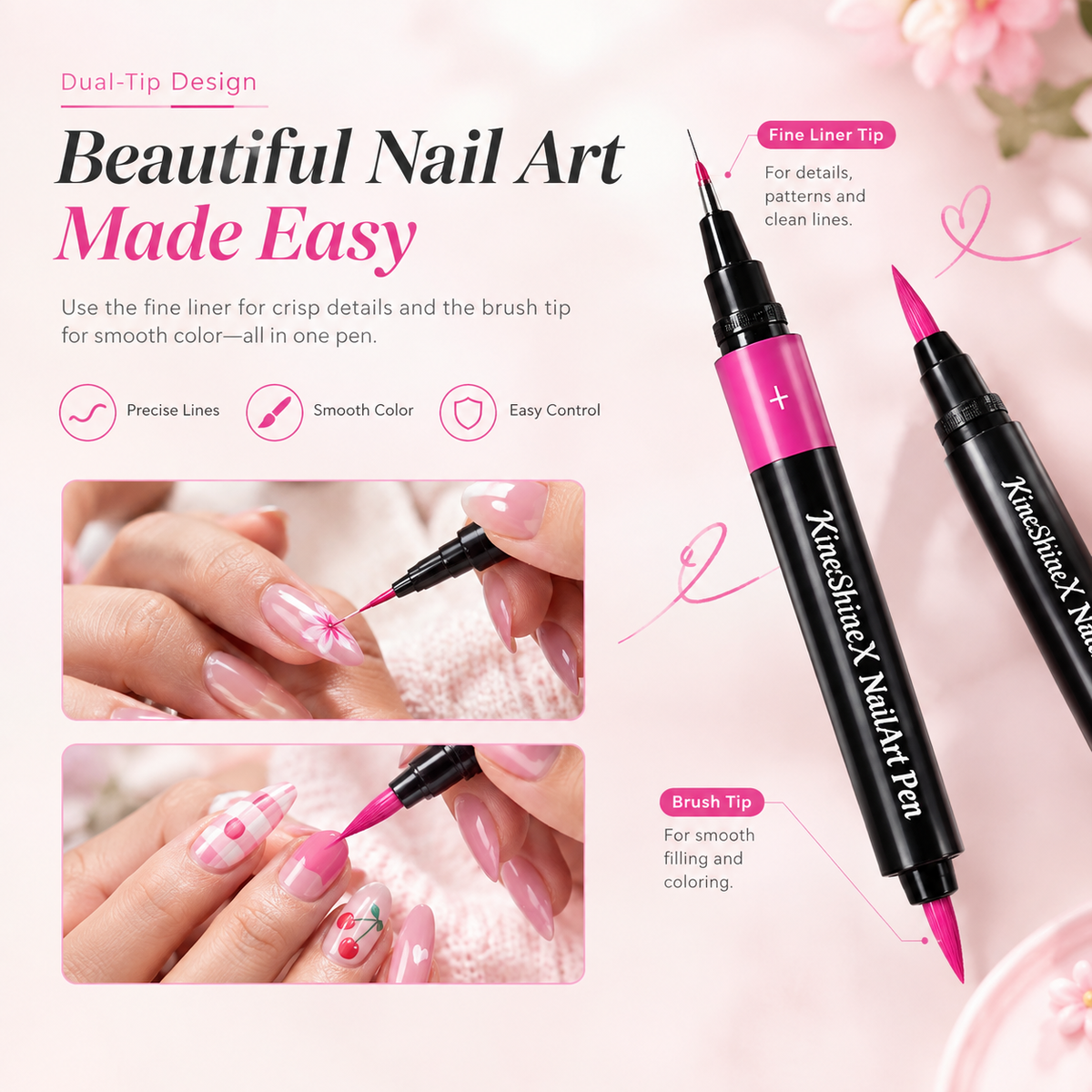 Tailorapaw® 24 Colors Dual Ended Nail Art Pens Set – Creative, Salon‑Quality, Easy DIY ✨