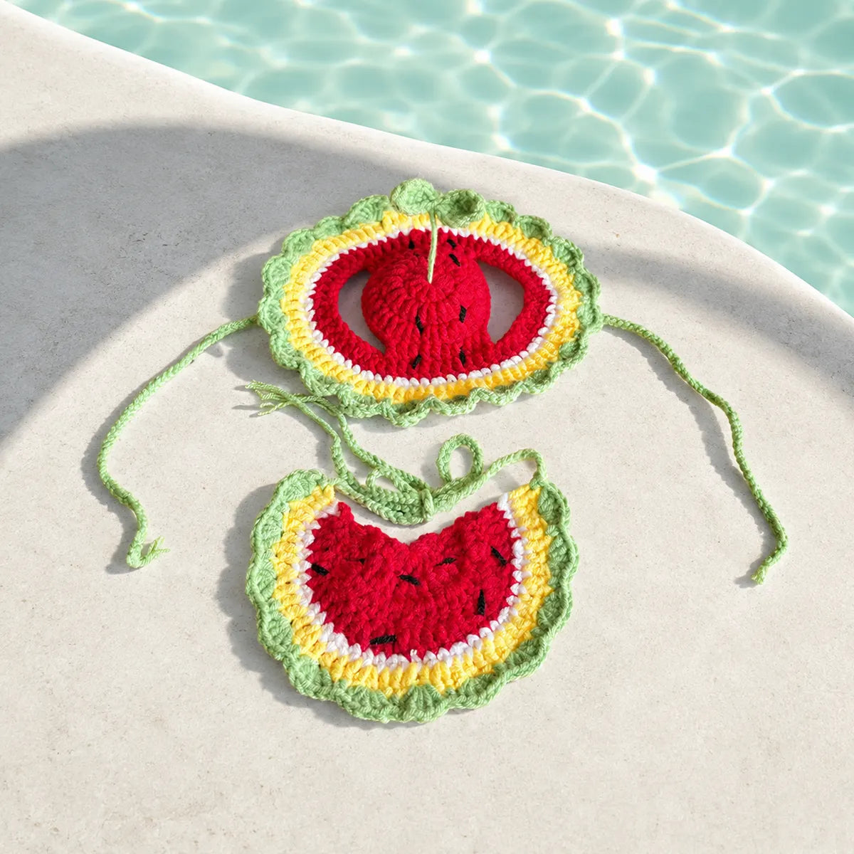 Tailorapaw Crochet Watermelon Pet Set