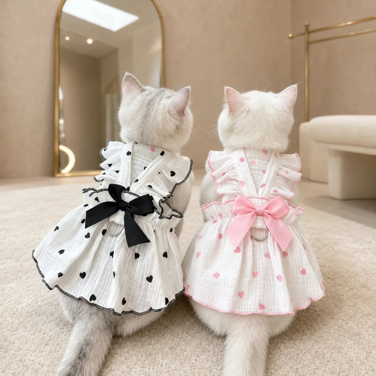 Tailorapaw Heart Bow Dog Dress