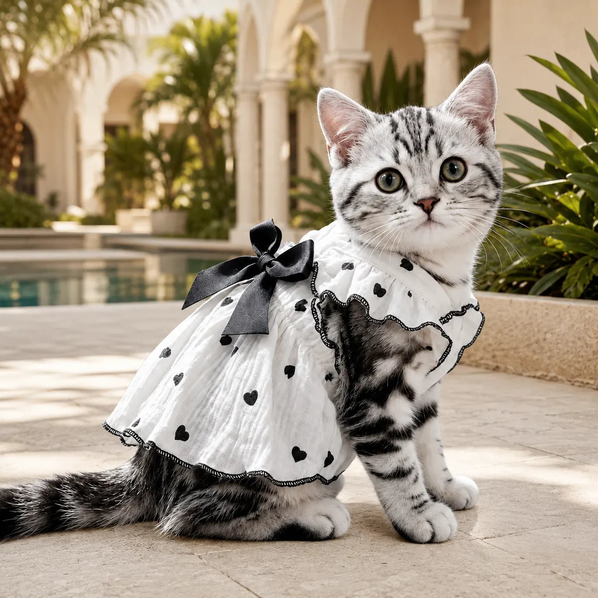 Tailorapaw Heart Bow Dog Dress