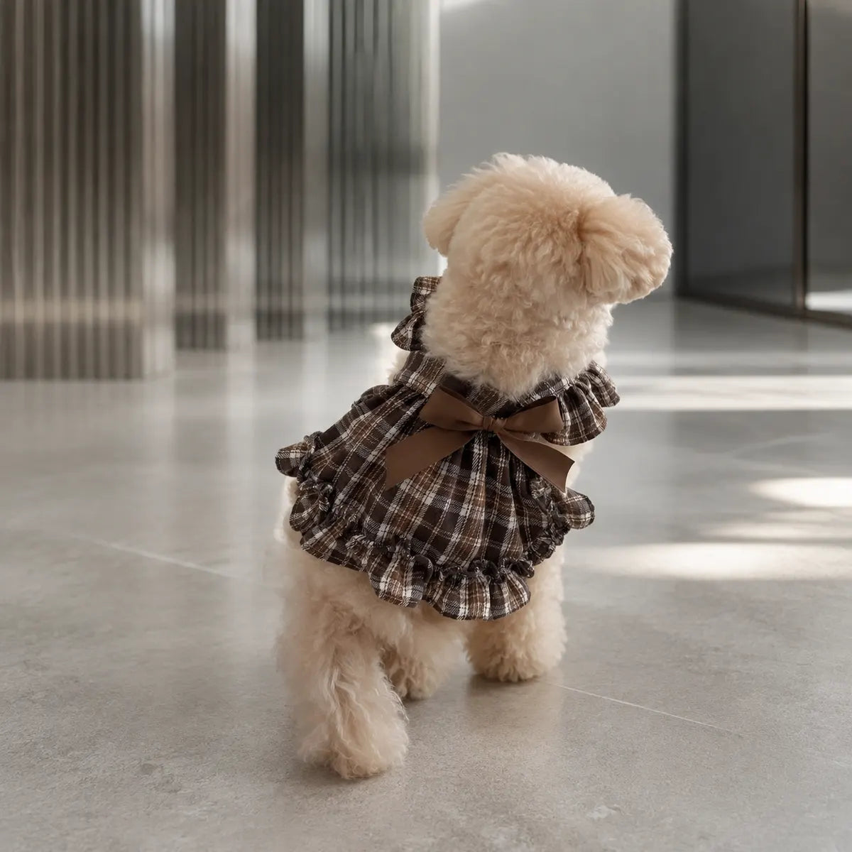 Tailorapaw Vintage Plaid Dog Dress