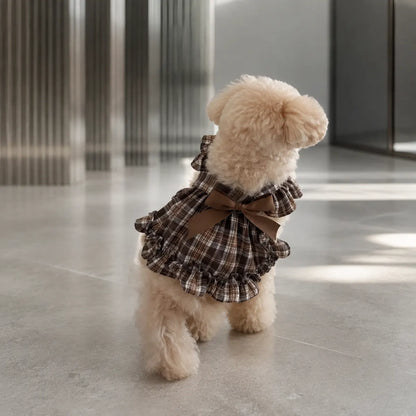 Tailorapaw Vintage Plaid Dog Dress