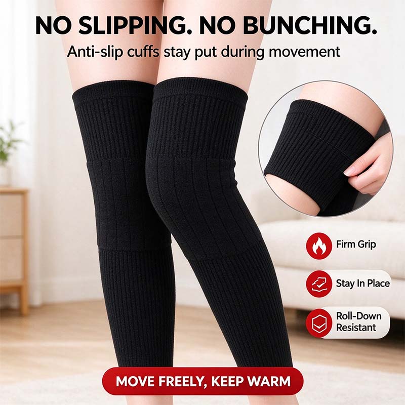 Tailorapaw® Long Knee Pads for Men and Women, One Size with Thick Wool Lining 🦵