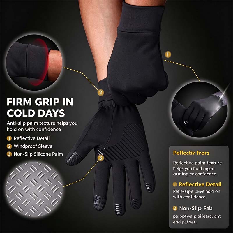 Tailorapaw® Winter Gloves Women Men Gloves Liners Thermal Warm Touch Screen