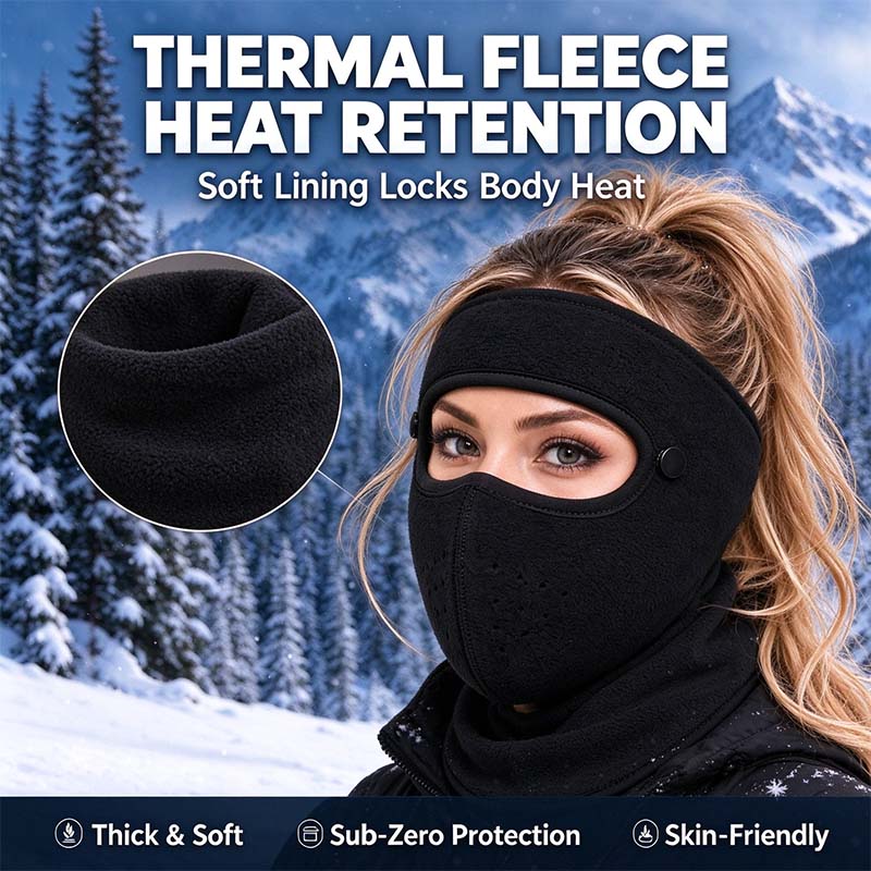 Tailorapaw® Fleece-Lined Winter Face Mask with Detachable Goggles