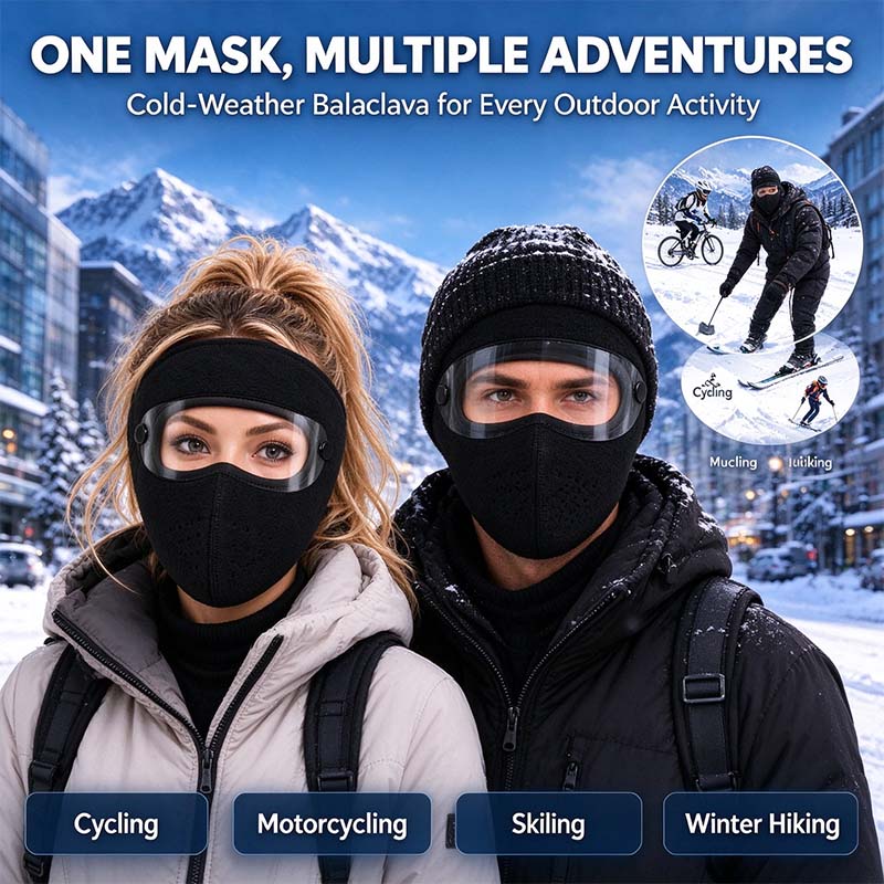 Tailorapaw® Fleece-Lined Winter Face Mask with Detachable Goggles