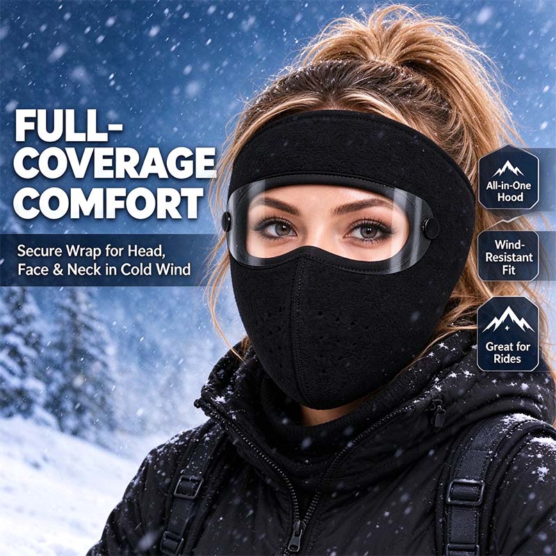 Tailorapaw® Fleece-Lined Winter Face Mask with Detachable Goggles
