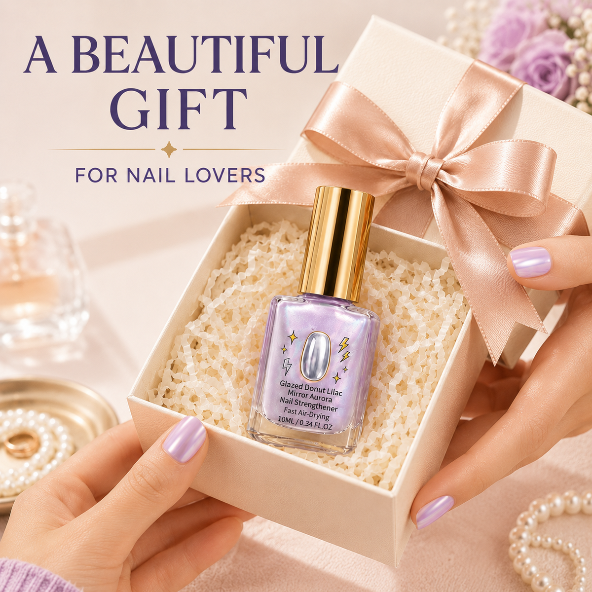 Tailorapaw® Lilac Glossy Mirror Nail Strengthener