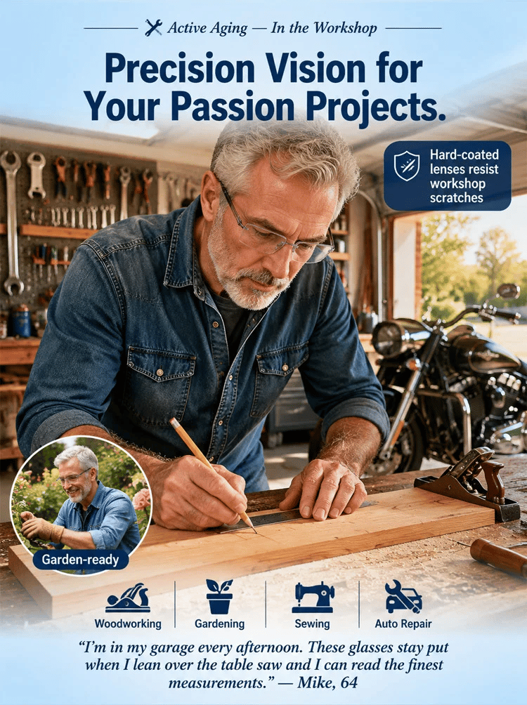 Tailorapaw® Smart Zoom Diamond-Cut Reading Glasses