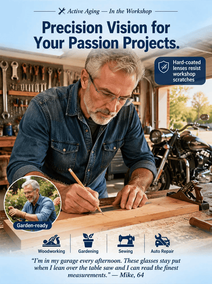 Tailorapaw® Smart Zoom Diamond-Cut Reading Glasses