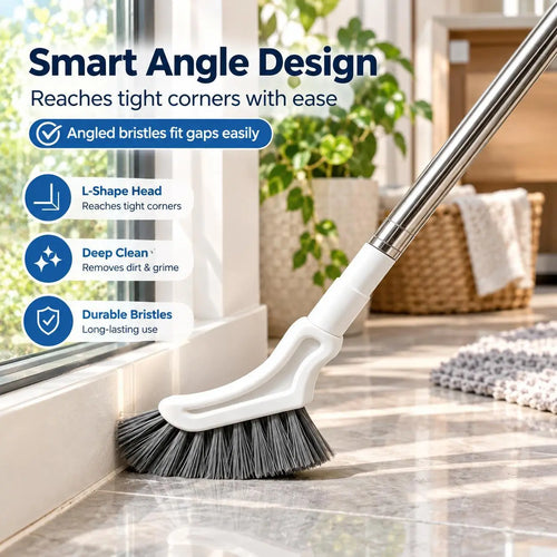 Tailorapaw® Telescopic Crevice Cleaning Brush – Long Handle Gap Cleaner for Bathroom, Toilet, Floors & Windows