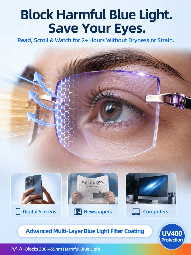 Tailorapaw® Smart Zoom Diamond-Cut Reading Glasses